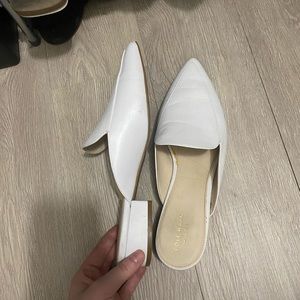 Cole HAAN white mules
